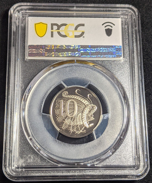 1976 Proof Ten Cent 10c Australia PCGS PR70DCAM FDC UNC #2393