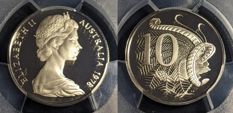 1978 Proof Ten Cent 10c Australia PCGS PR70DCAM FDC UNC #2394