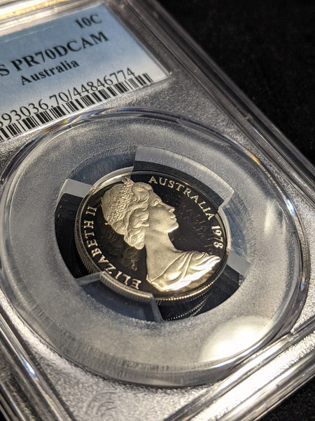 1978 Proof Ten Cent 10c Australia PCGS PR70DCAM FDC UNC #2394