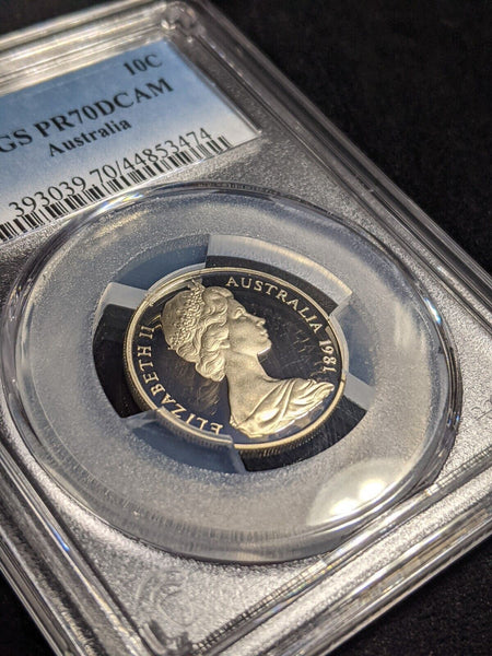 1981 Proof Ten Cent 10c Australia PCGS PR70DCAM FDC UNC #2395