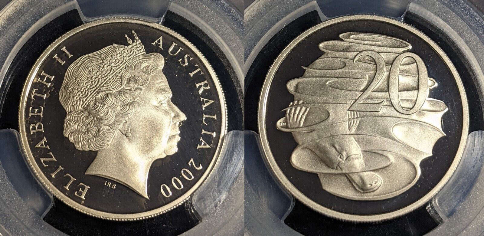 2000 Proof Twenty Cent 20c Australia PCGS PR70DCAM FDC UNC #2401