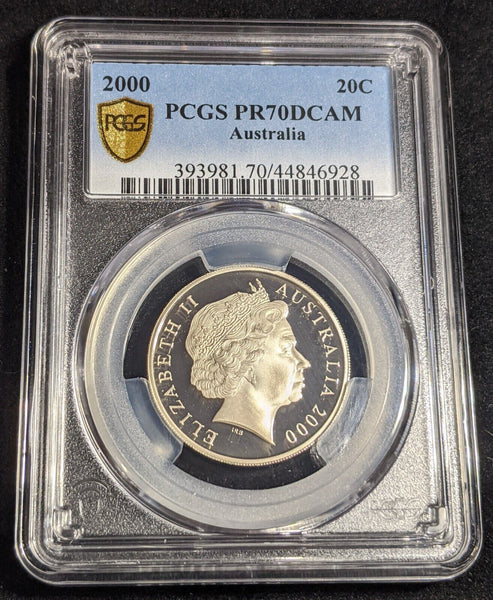 2000 Proof Twenty Cent 20c Australia PCGS PR70DCAM FDC UNC #2401
