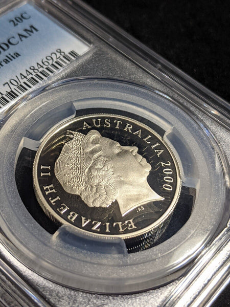 2000 Proof Twenty Cent 20c Australia PCGS PR70DCAM FDC UNC #2401