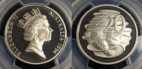 1994 Proof Twenty Cent 20c Australia PCGS PR70DCAM FDC UNC #2400