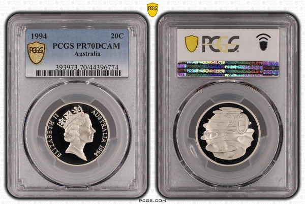 1994 Proof Twenty Cent 20c Australia PCGS PR70DCAM FDC UNC #2400
