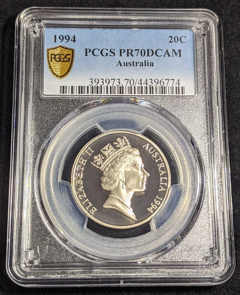 1994 Proof Twenty Cent 20c Australia PCGS PR70DCAM FDC UNC #2400