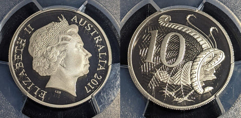 2017 Proof Ten Cent 10c Australia PCGS PR70DCAM FDC UNC #2397
