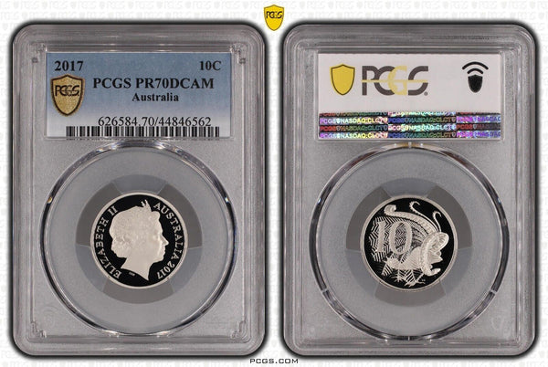 2017 Proof Ten Cent 10c Australia PCGS PR70DCAM FDC UNC #2397