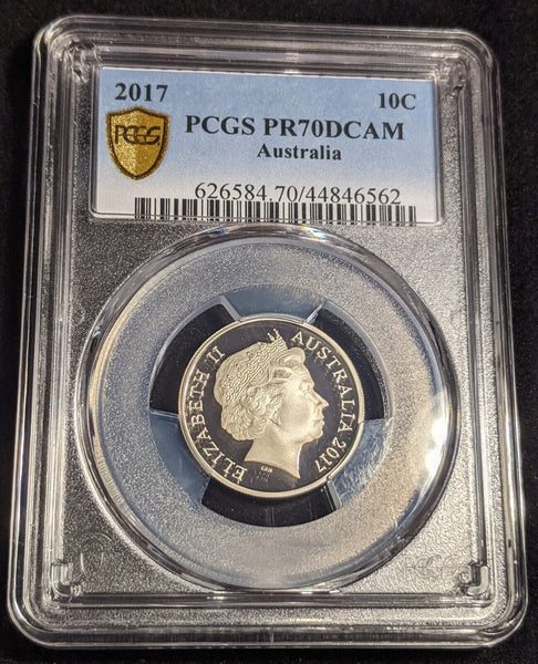 2017 Proof Ten Cent 10c Australia PCGS PR70DCAM FDC UNC #2397