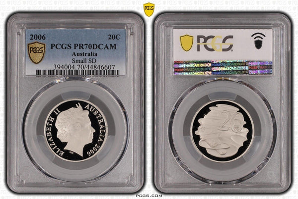 2006 Proof Twenty Cent 20c Small SD Australia PCGS PR70DCAM FDC UNC #2403