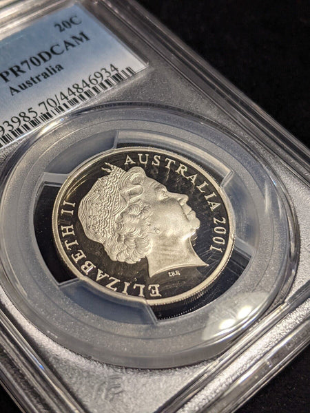 2001 Proof Twenty Cent 20c Australia PCGS PR70DCAM FDC UNC #2402