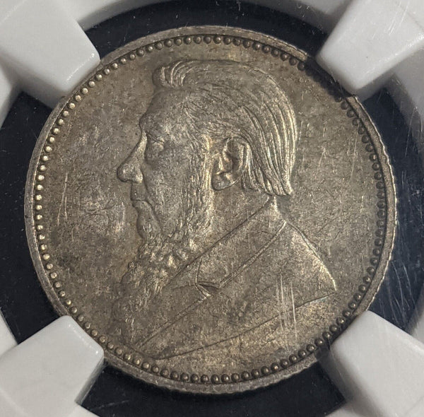 South Africa 1897 Sixpence 6d NGC AU58 aUNC KM# 4 #2411