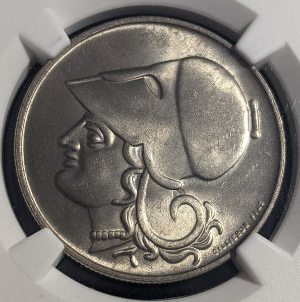 Greece 1926 2 Drachmai NGC MS65 GEM UNC KM# 70 NGC #2412