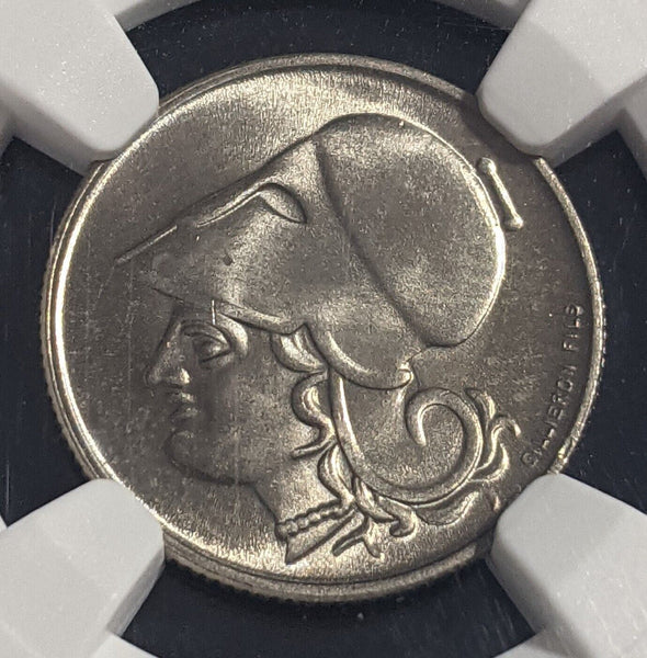 Greece 1926 20 Lepta NGC MS64 GEM UNC KM#67 NGC #2413