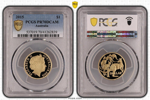 2015 Proof One Dollar $1 Australia PCGS PR70DCAM FDC UNC #2409