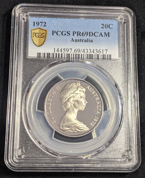 1972 Proof Twenty Cent 20c Australia PCGS PR69DCAM FDC UNC #2419