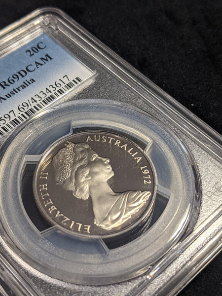 1972 Proof Twenty Cent 20c Australia PCGS PR69DCAM FDC UNC #2419