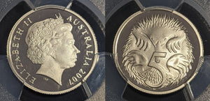 2007 Proof Five Cent 5c Australia PCGS PR70DCAM FDC UNC #2421