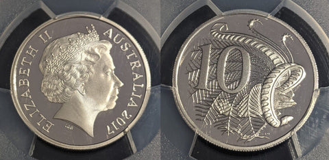 2017 Proof Ten Cent 10c Australia PCGS PR70DCAM FDC UNC #2422