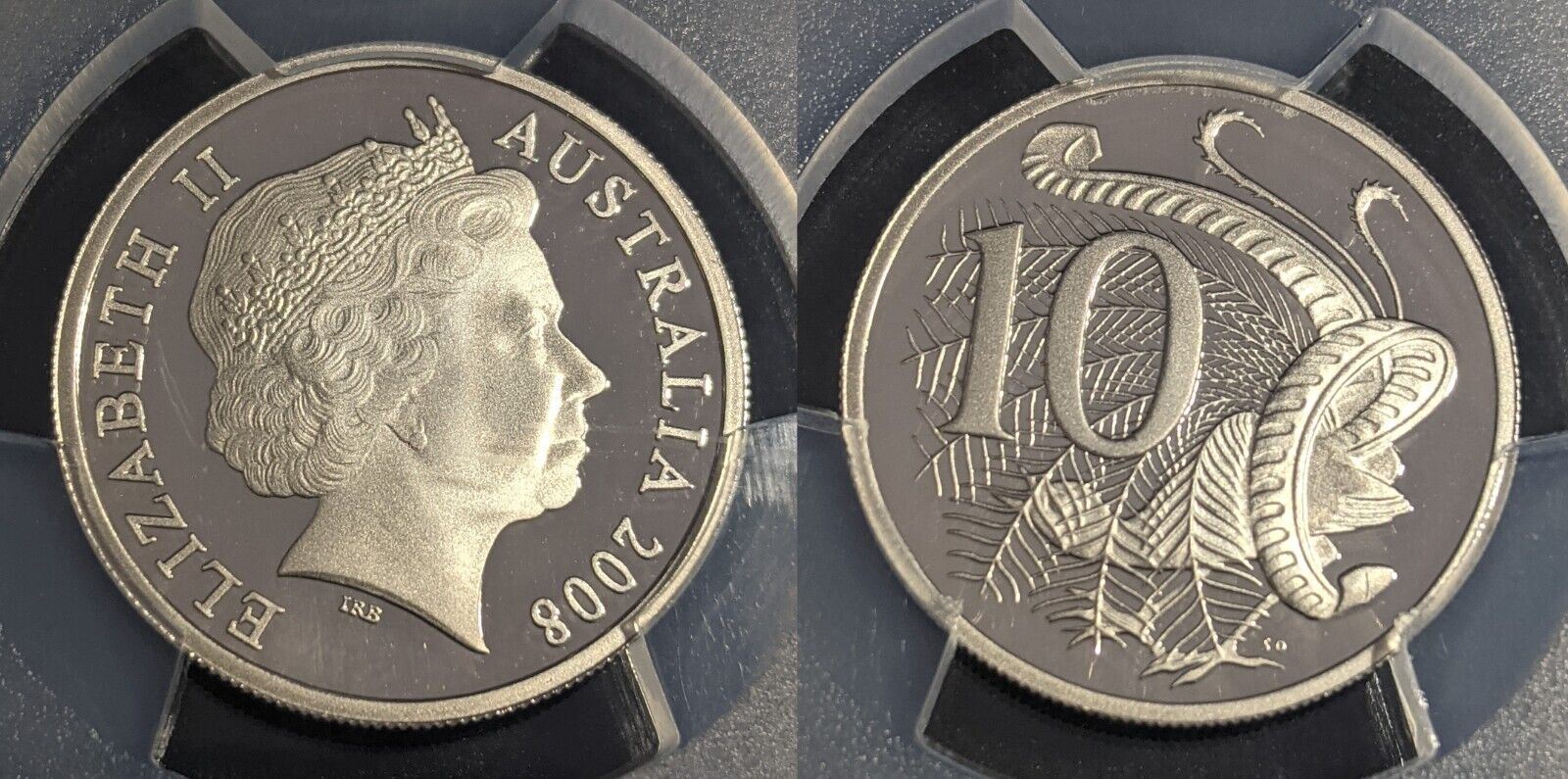2008 Proof Ten Cent 10c Australia PCGS PR70DCAM FDC UNC #2424