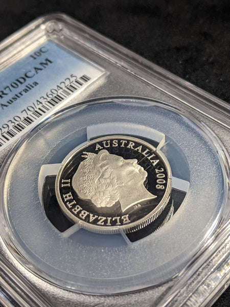 2008 Proof Ten Cent 10c Australia PCGS PR70DCAM FDC UNC #2424