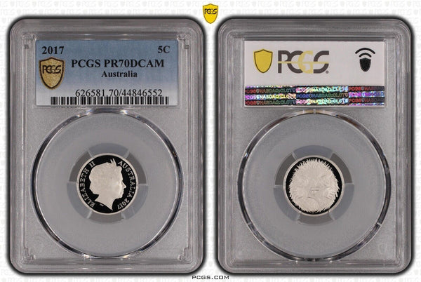 2017 Proof Five Cent 5c Australia PCGS PR70DCAM FDC UNC #2425