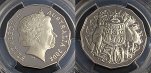 2008 Proof Fifty Cent 50c Australia PCGS PR70DCAM FDC UNC #2423