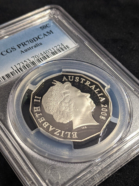 2008 Proof Fifty Cent 50c Australia PCGS PR70DCAM FDC UNC #2423
