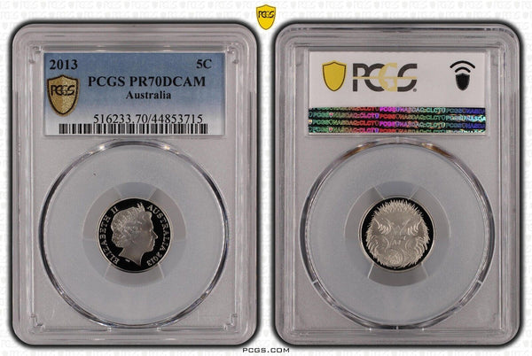 2013 Proof Five Cent 5c Australia PCGS PR70DCAM FDC UNC #2428