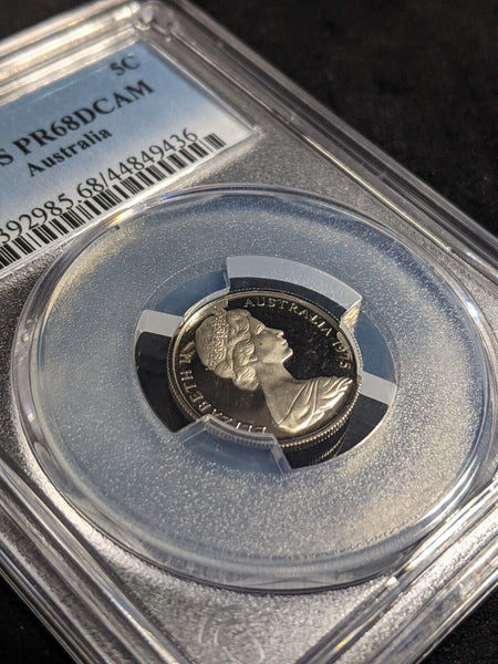 1975 Proof Five Cent 5c Australia PCGS PR68DCAM FDC UNC #2435