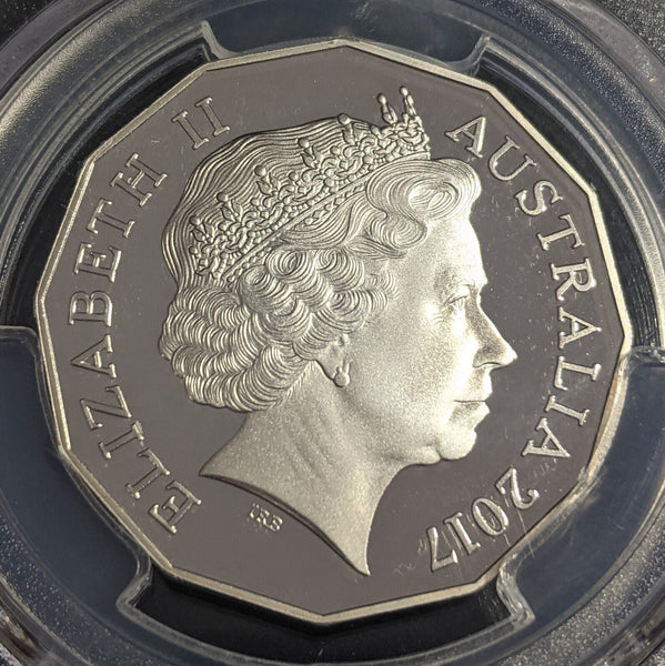 2017 Proof Fifty Cent 50c Australia PCGS PR70DCAM FDC UNC #2434