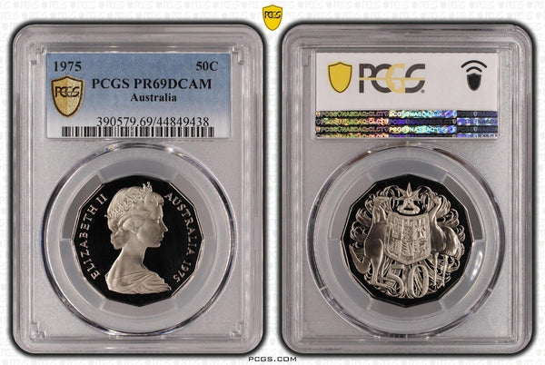 1975 Proof Fifty Cent 50c Australia PCGS PR69DCAM FDC UNC #2433