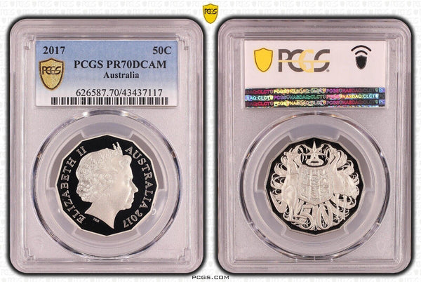 2017 Proof Fifty Cent 50c Australia PCGS PR70DCAM FDC UNC #2439
