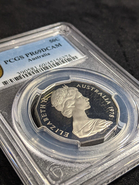1978 Proof Fifty Cent 50c Australia PCGS PR69DCAM FDC UNC #2443