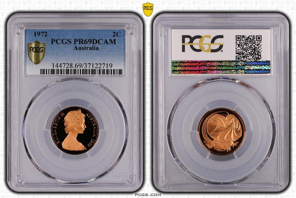 1972 Proof Two Cent 2c Australia PCGS PR69DCAM FDC UNC #2449