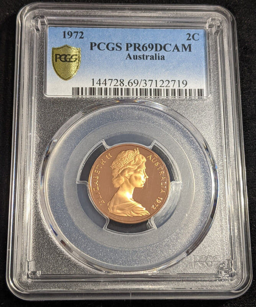 1972 Proof Two Cent 2c Australia PCGS PR69DCAM FDC UNC #2449
