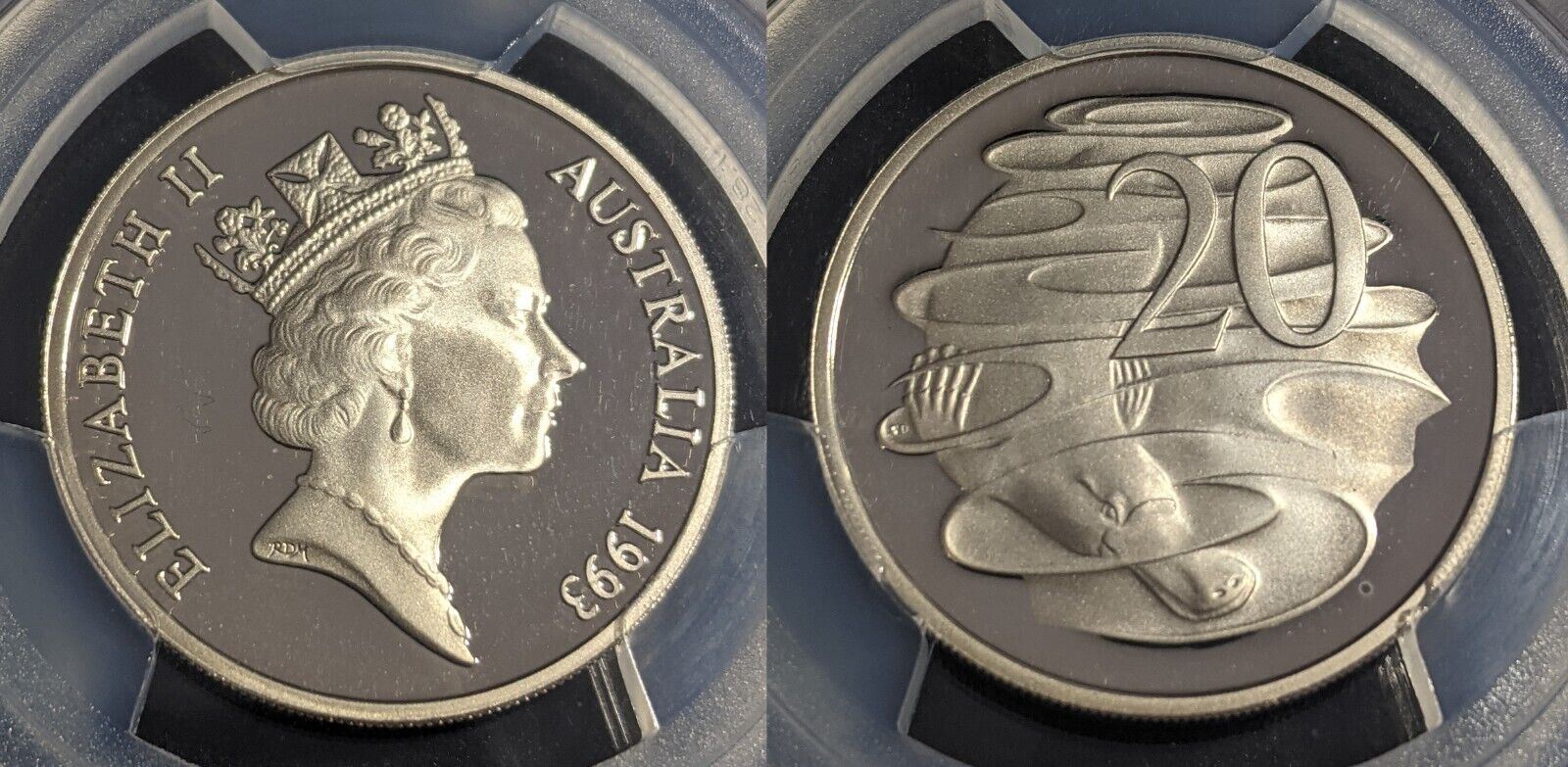 1993 Proof Twenty Cent 20c Australia PCGS PR69DCAM FDC UNC #2448