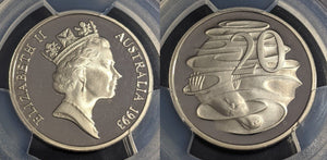 1993 Proof Twenty Cent 20c Australia PCGS PR69DCAM FDC UNC #2448