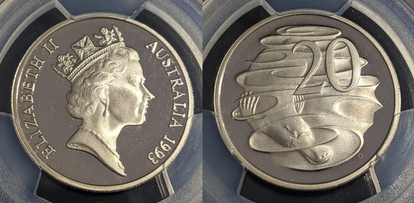 1993 Proof Twenty Cent 20c Australia PCGS PR69DCAM FDC UNC #2448