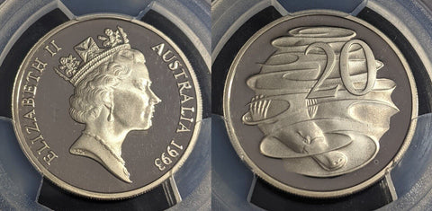 1993 Proof Twenty Cent 20c Australia PCGS PR69DCAM FDC UNC #2448
