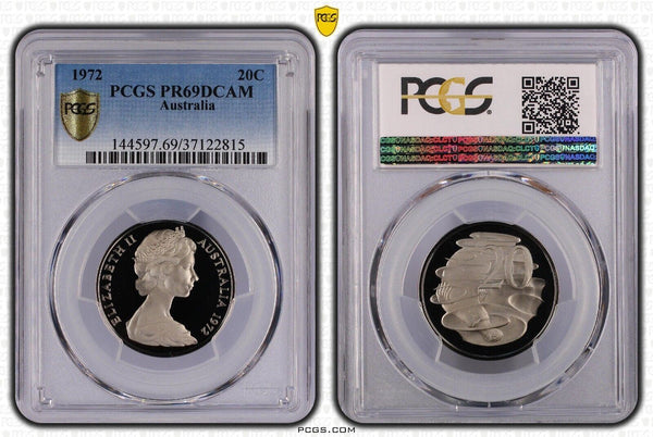 1972 Proof Twenty Cent 20c Australia PCGS PR69DCAM FDC UNC #2453