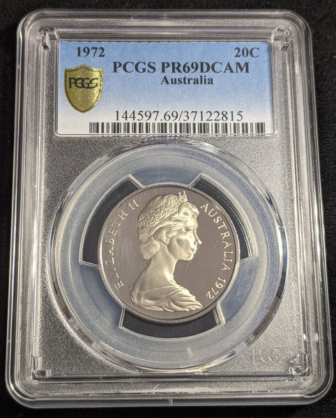 1972 Proof Twenty Cent 20c Australia PCGS PR69DCAM FDC UNC #2453