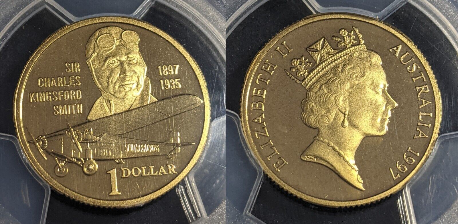 1997 Proof One Dollar $1 Kingsford Smith Australia PCGS PR69DCAM FDC UNC #2454