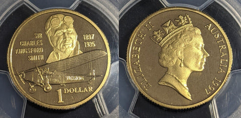 1997 Proof One Dollar $1 Kingsford Smith Australia PCGS PR69DCAM FDC UNC #2454