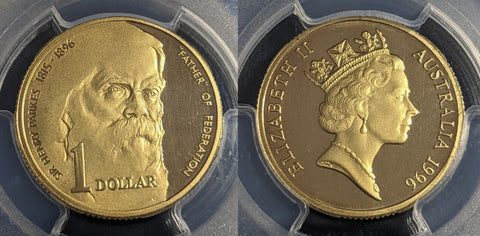 1996 Proof One Dollar $1 Henry Parkes Australia PCGS PR69DCAM FDC UNC #2456