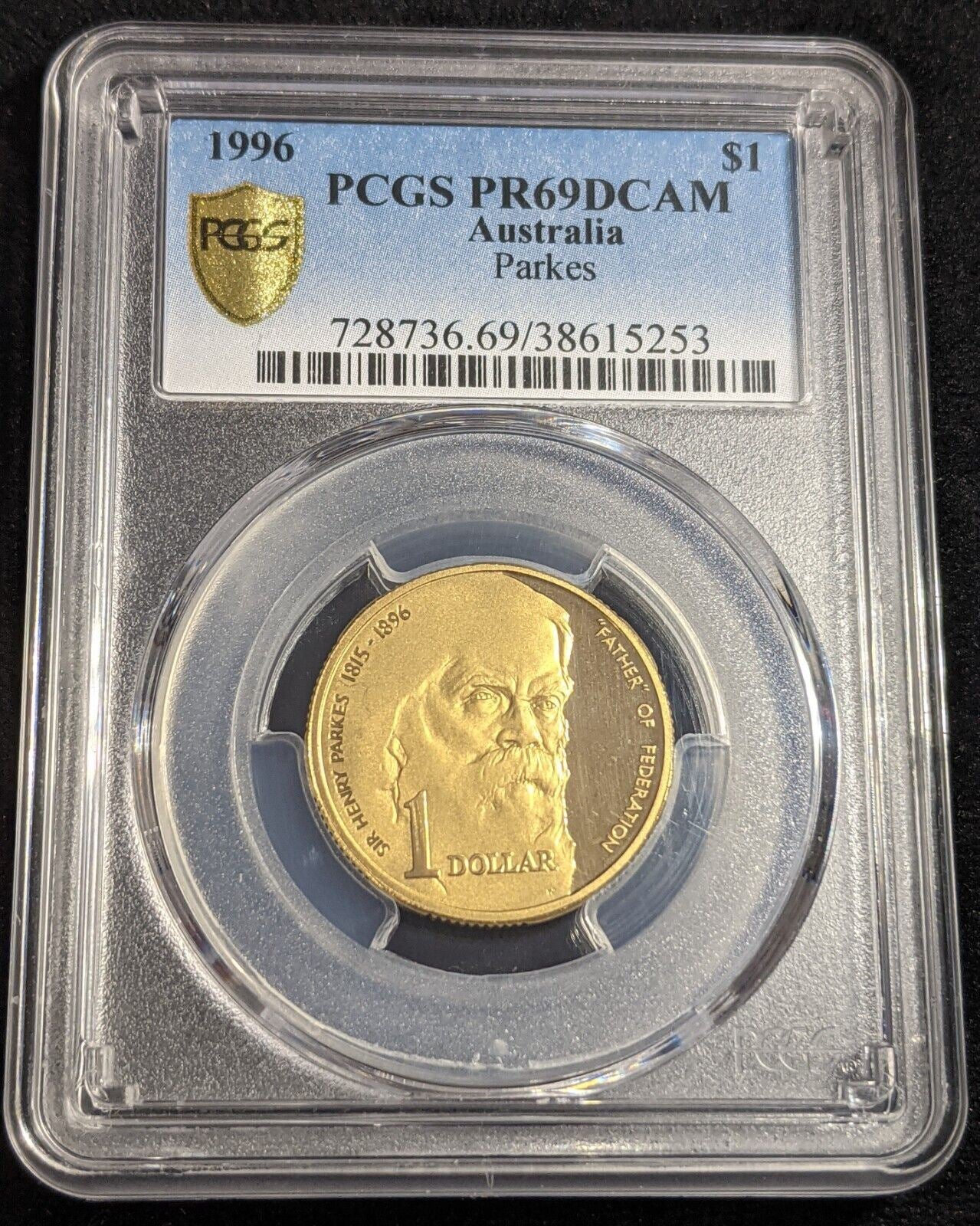 1996 Proof One Dollar $1 Henry Parkes Australia PCGS PR69DCAM FDC