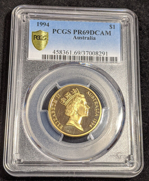 1994 Proof One Dollar $1 Australia PCGS PR69DCAM FDC UNC #2496