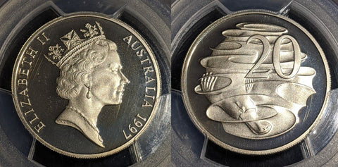1997 Proof Twenty Cent 20c Australia PCGS PR68DCAM FDC UNC #2497
