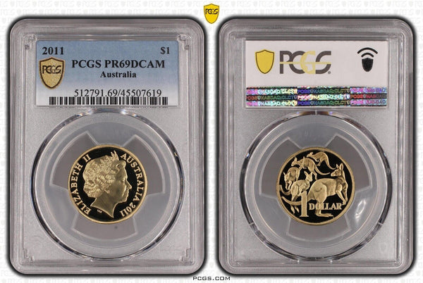 2011 Proof One Dollar $1 Australia PCGS PR69DCAM FDC UNC #2501