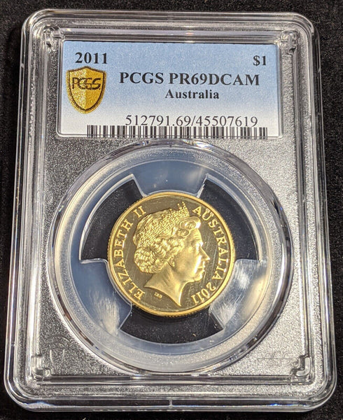 2011 Proof One Dollar $1 Australia PCGS PR69DCAM FDC UNC #2501